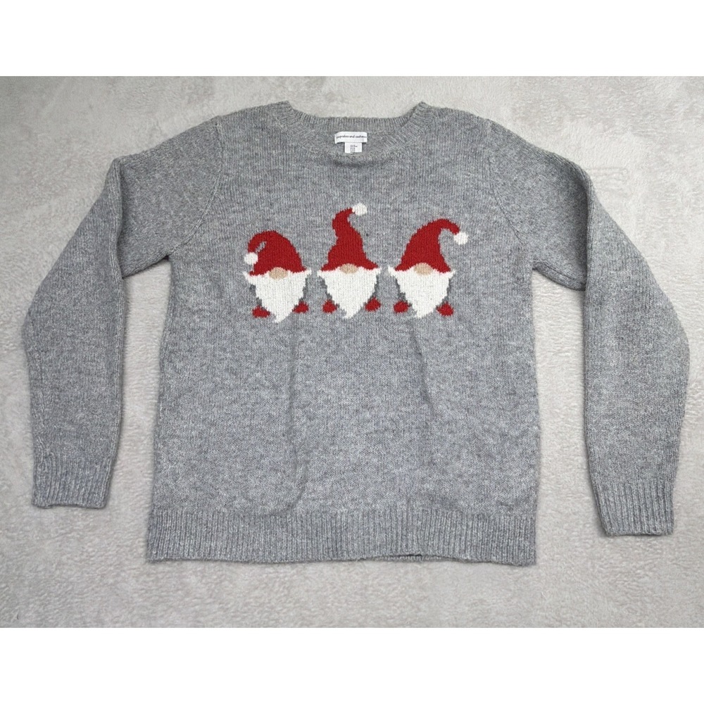 Cupcakes and Cashmere Women's Medium Holiday Christmas Sweater Santa Hats Warm